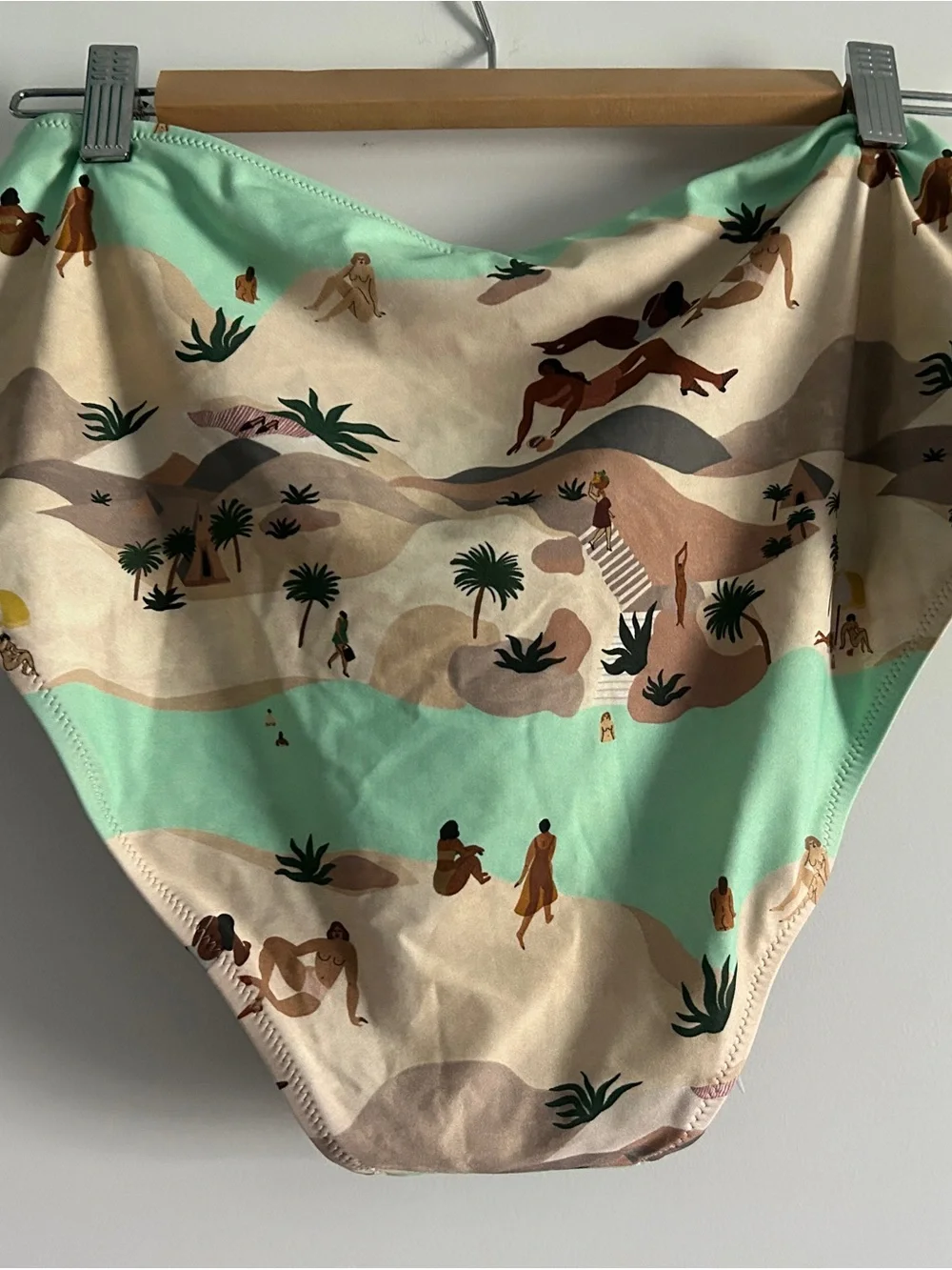 Anthropologie High-Waist Swim Bottoms in Isabelle Felin Beach Print
